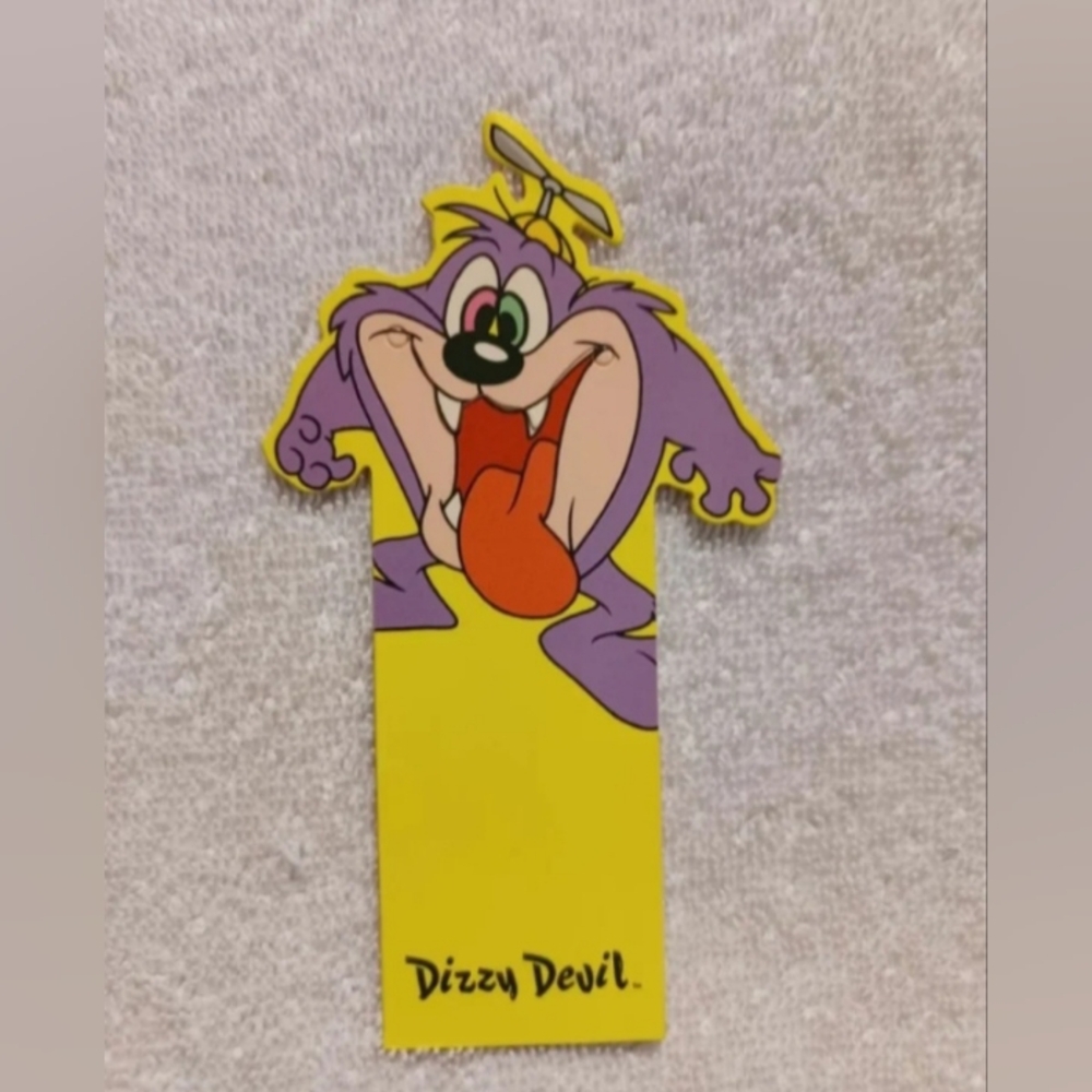 Vintage Looney tunes Tiny Toon Dizzy Devil beanie book mark